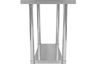 Nerūsējošā tērauda darba galds ar atduri 450x700x900mm | Adexa WT7045