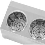 Komerciāla galda piederumu groza turētājs ar 3 caurumiem Nerūsējošais tērauds | Adexa KFA03B - Image 3