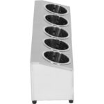 Komercijas galda piederumu grozu turētājs ar 5 caurumiem no nerūsējošā tērauda | Adexa KFA05B - Image 4