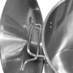 Profesionāls atkritumu tvertne Nerūsējošais tērauds ar vāku un riteņiem 55 litri | Adexa SDC55 - Image 5