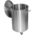 Profesionāls atkritumu tvertne Nerūsējošais tērauds ar vāku un riteņiem 55 litri | Adexa SDC55