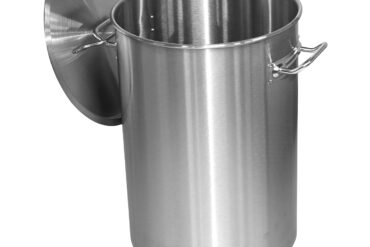 Profesionāls atkritumu tvertne Nerūsējošais tērauds ar vāku un riteņiem 55 litri | Adexa SDC55