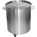 Profesionālais atkritumu kontainers Nerūsējošais tērauds ar Vāku un Ritenīšiem 75 litri | Adexa SDC75 - Image 6