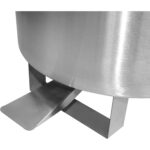 Profesionāla atkritumu tvertne Nerūsējošais tērauds ar vāku un riteņiem un pedāli 75 litri | Adexa SDCP75 - Image 7