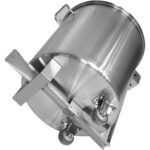 Profesionāla atkritumu tvertne Nerūsējošais tērauds ar vāku un riteņiem un pedāli 75 litri | Adexa SDCP75 - Image 2