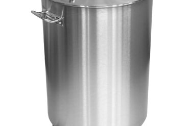 Profesionāls nerūsējošā tērauda atkritumu tvertne ar vāku un riteņiem un pedāli 95 litri | Adexa SDCP95