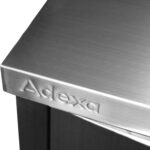 Sienas skapītis ar stikla šūpojošajām durvīm Nerūsējošais tērauds 800x400x800mm | Adexa SWCGDHH80402 - Image 5