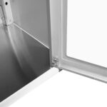 Sienas skapītis ar stikla šūpojošajām durvīm Nerūsējošais tērauds 800x400x800mm | Adexa SWCGDHH80402 - Image 3