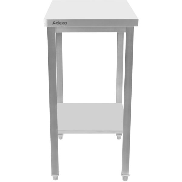 Profesionālais darba galds Nerūsējošais tērauds Apakšplaukts 400x700x900mm | Adexa SWT7040