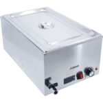 Komerciāls Bain Marijs ar 1xGN1/1 trauku un vāku Digitālā vadība Notekkrāns | Adexa WH7066CT