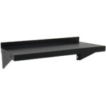 Komercīāla sienas plaukts Melni pulverkrāsots tērauds 700x300x190mm | Adexa WSPC30070