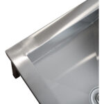 Zema Komerciālā Trauku Mazgāšanas Izlietne ar Mob Turētājiem Nerūsējošais tērauds 1 bļoda Aizsargpanelis 1500x600x660mm Kvadrātveida kājas | Adexa SMSJYLR15060 - Image 6