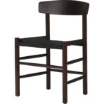 Tumšā valrieksta krāsas Dižskābardis Krēsls ar Melnām pītām virvēm sēdeklī | | Adexa GS60575DWB