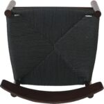 Tumšā valrieksta krāsas Dižskābardis Krēsls ar Melnām pītām virvēm sēdeklī | | Adexa GS60575DWB - Image 7