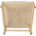 Bērza koka krēsls dabīgā krāsā ar gaišu pītu virvju sēdekli | Adexa GS60575NBE - Image 6