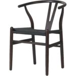 Beech Wood krēsls Tumša valrieksta krāsā ar melnu pītu virvju sēdekli | | Adexa GSW0029DWB