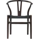 Beech Wood krēsls Tumša valrieksta krāsā ar melnu pītu virvju sēdekli | | Adexa GSW0029DWB - Image 4