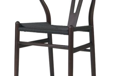 Beech Wood krēsls Tumša valrieksta krāsā ar melnu pītu virvju sēdekli | | Adexa GSW0029DWB