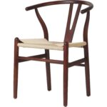 Gaiši riekstkoka krāsas dižskābarža koka krēsls ar gaišu pītu virvi sēdvietas daļā | | Adexa GSW0029LWBE