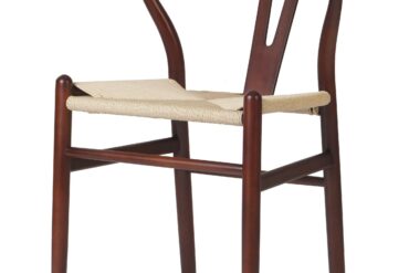 Gaiši riekstkoka krāsas dižskābarža koka krēsls ar gaišu pītu virvi sēdvietas daļā | | Adexa GSW0029LWBE