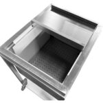 Komerciāla ledus kaste ar ritenīšiem un vāku, nerūsējošs tērauds 700x500x850mm | Adexa MIB504035 - Image 3