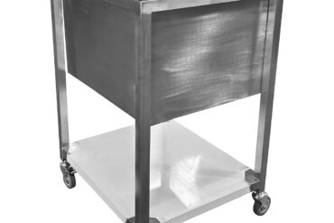 Komerciāla ledus kaste ar ritenīšiem un vāku, nerūsējošs tērauds 700x500x850mm | Adexa MIB504035