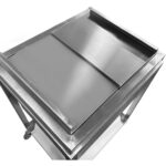 Komerciāla ledus kaste ar ritenīšiem un vāku, nerūsējošs tērauds 700x500x850mm | Adexa MIB504035 - Image 7