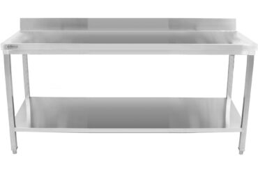 Premium komerciāls darba galds Nerūsējošais tērauds Apakšējā plaukta malas aizsargs 2000x600x900/950mm | Adexa DWT20060