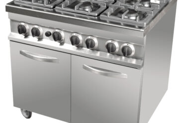 Profesionālā gāzes plīts 6 degļi 24kW uz GN2/1 gāzes cepeškrāsns 8kW | Adexa Hotmax 700 GR763