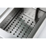 Komerciālais fritieris divkāršs elektrisks 2x10 litri 6kW galda virsmas noteces krāns | Adexa HEF102V - Image 5