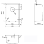 Augstākās kvalitātes vienas bļodas izlietne 340x440x200mm virsmā uzstādāma Nerūsējošais tērauds | Adexa SB203040 - Image 5