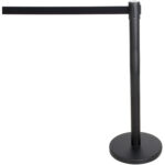 Melns barjeras stabs ar melnu atvilkšanas jostu 5m | Adexa SBP501BK