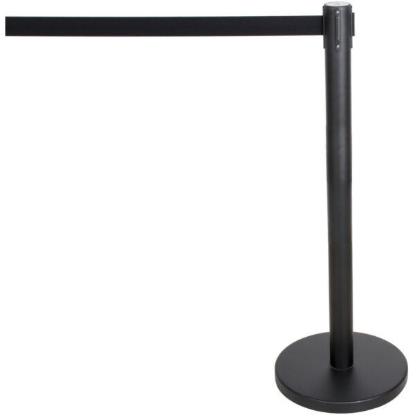 Melns barjeras stabs ar melnu atvilkšanas jostu 5m | Adexa SBP501BK