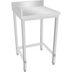 Komerciāls nerūsējošā tērauda darba galds kreisajā pusē 700x700x965mm | Adexa DWL7070L