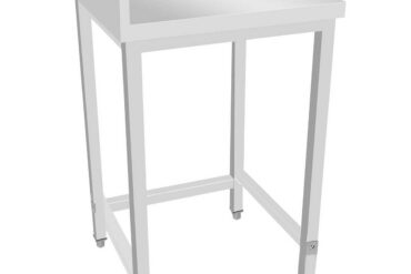 Komerciāls nerūsējošā tērauda darba galds kreisajā pusē 700x700x965mm | Adexa DWL7070L