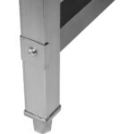 Komerciāls nerūsējošā tērauda darba galds kreisajā pusē 700x700x965mm | Adexa DWL7070L - Image 6