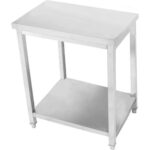 Komerciālais darba galds Nerūsējošais tērauds Ar apakšējo plauktu 300x700x900mm | Adexa DWT3070WO - Image 2