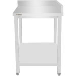 Komercijas nerūsējošā tērauda sānu darba galds 700x700x900mm | Adexa DWTL7070LR - Image 4