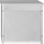 Sienas skapītis ar stikla šūpojošajām durvīm Nerūsējošais tērauds 800x400x800mm | Adexa SWCGDHH80402 - Image 2