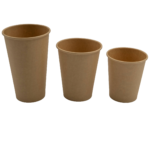 1000 gab. Kompostējamas kafijas krūzes, vienas sienas, 12oz/355ml Kraft | Adexa PCSW12K - Image 2