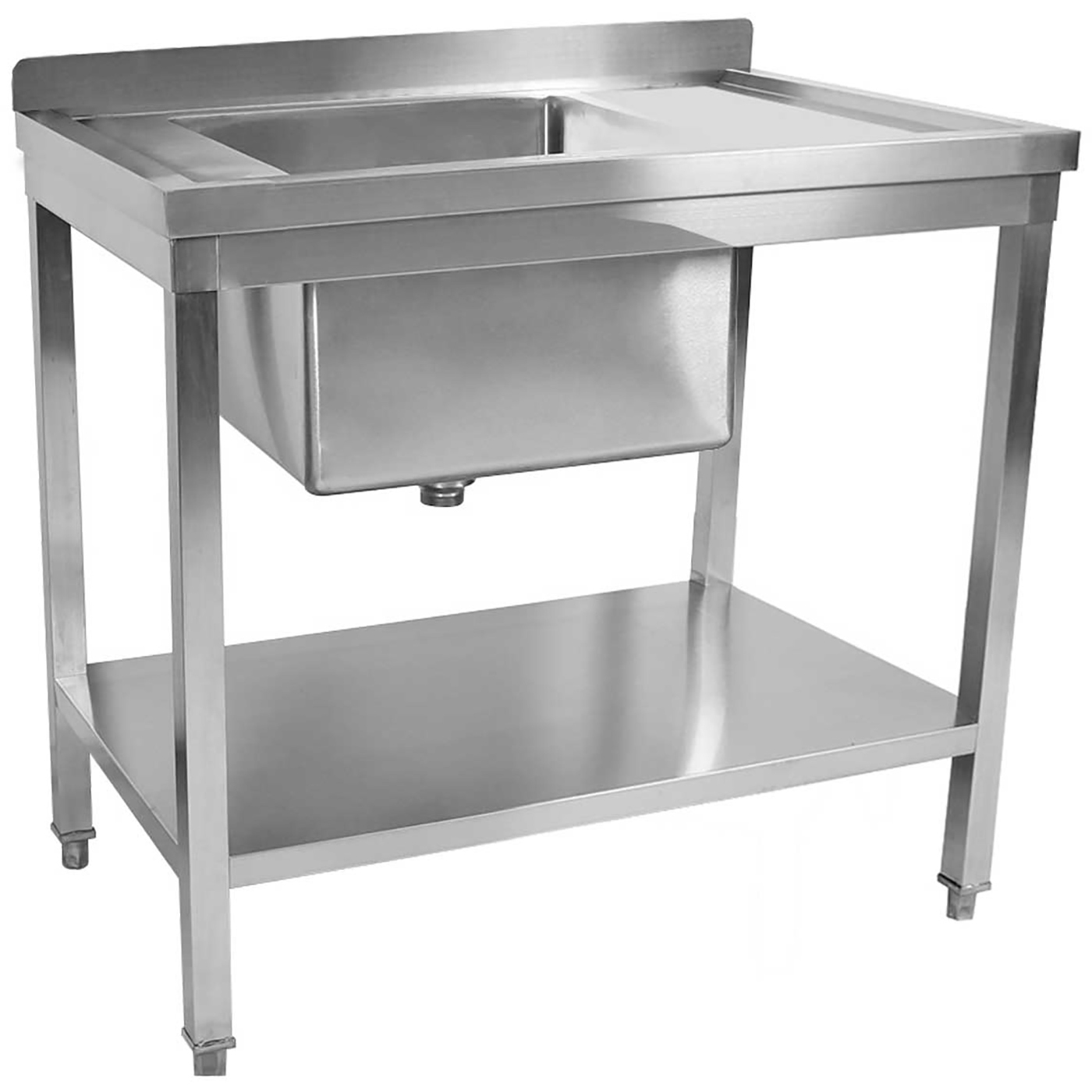 Komerciāls izlietne nerūsējošā tērauda 800x600x900mm 1 bļoda kreisā Pārsegs Apakšējā plaukts | Adexa STD08060L Komerciāls izlietne nerūsējošā tērauda 800x600x900mm 1 bļoda kreisā Pārsegs Apakšējā plaukts | Adexa STD08060L - Image 1