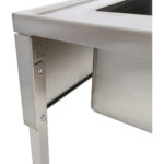 Komerciālais izlietne Nerūsējošais tērauds 1200x700x900mm 1 bļoda pa labi Aizmugures aizsargs 50mm | Adexa DSE1270R - Image 9