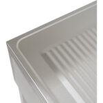 Komerciālais izlietne Nerūsējošais tērauds 1200x700x900mm 1 bļoda pa labi Aizmugures aizsargs 50mm | Adexa DSE1270R - Image 4