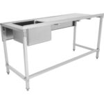 Komerciālie izlietne Nerūsējošais tērauds 1800x700x900mm 1 bļoda pa labi 50mm atbalsta panelis | Adexa DSE1870R - Image 10