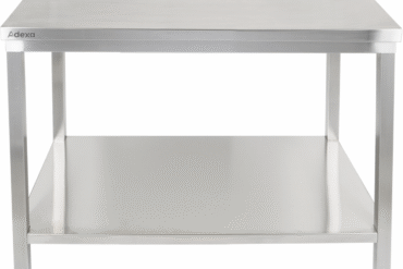 Premium darba galds ar apakšplauktu 304 nerūsējošs tērauds, piemērots lietošanai ārā 1000x600x900mm | Adexa Elite ET260100