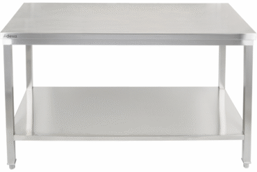 Premiuma darba galds ar apakšplauktu 304 nerūsējošais tērauds piemērots ārtelpām 1800x600x900mm | Adexa Elite ET260180