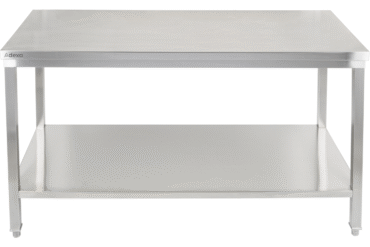 Premium darba galds ar apakšplauktu 304 nerūsējošais tērauds Piemērots lietošanai ārā 2000x600x900mm | Adexa Elite ET260200