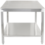 Premiuma darba galds ar apakšplauktu 304 nerūsējošais tērauds Piemērots ārā 600x600x900mm | Adexa Elite ET26060