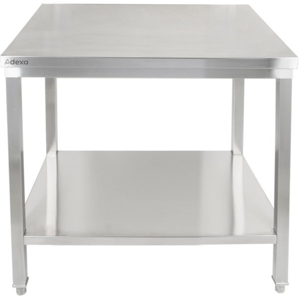 Premiuma darba galds ar apakšplauktu 304 nerūsējošais tērauds Piemērots ārā 600x600x900mm | Adexa Elite ET26060