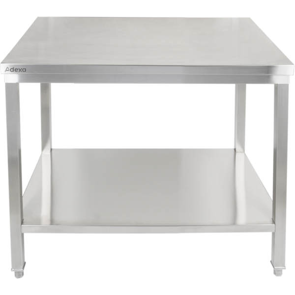 Premium darba galds ar apakšējo plauktu 304 nerūsējošais tērauds piemērots ārā 800x600x900mm | Adexa Elite ET26080